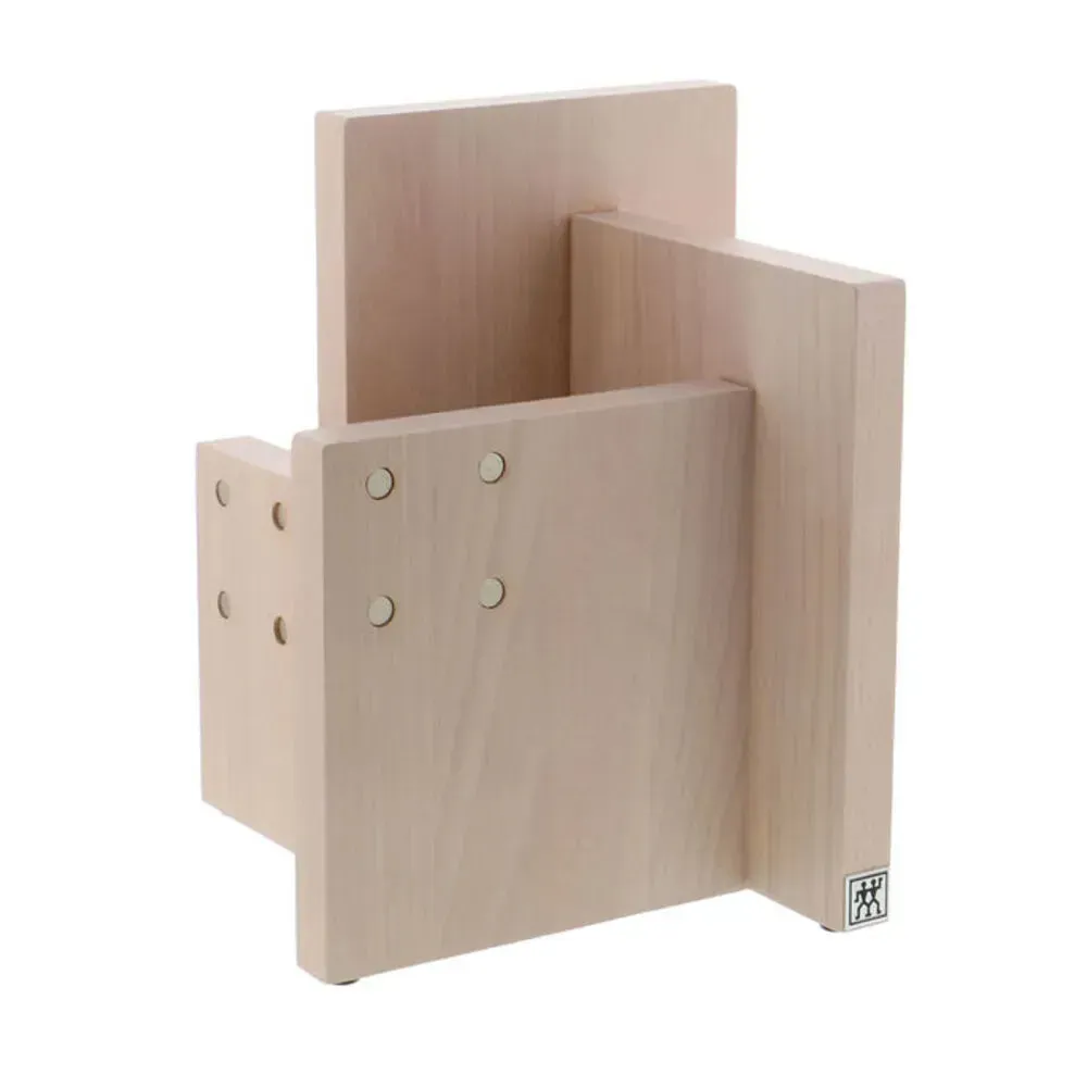 Zwilling 1018626 8 Slot Magnetic Beechwood Knife Block, White