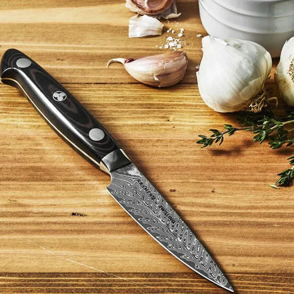 Zwilling 1019607 Kramer 3.5" Paring Knife with Black, Micarta Handle