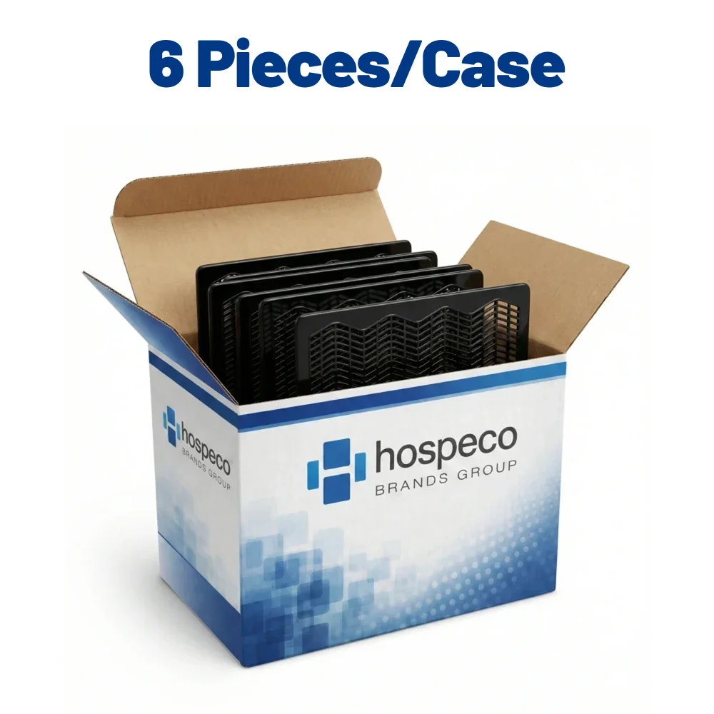 Hospeco 1525-5 Urinal Floor Z-Mat, Deodorized Fresh Scent, Black, 6/Case