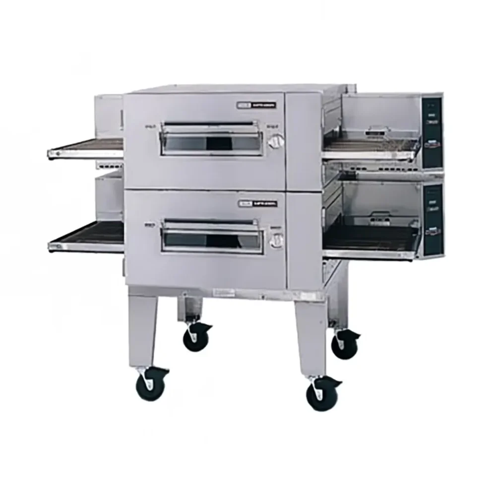 LincoIn 1600FB2GLP 73" Gas Low Profile Double Impinger Conveyor Pizza Oven - Liquid Propane