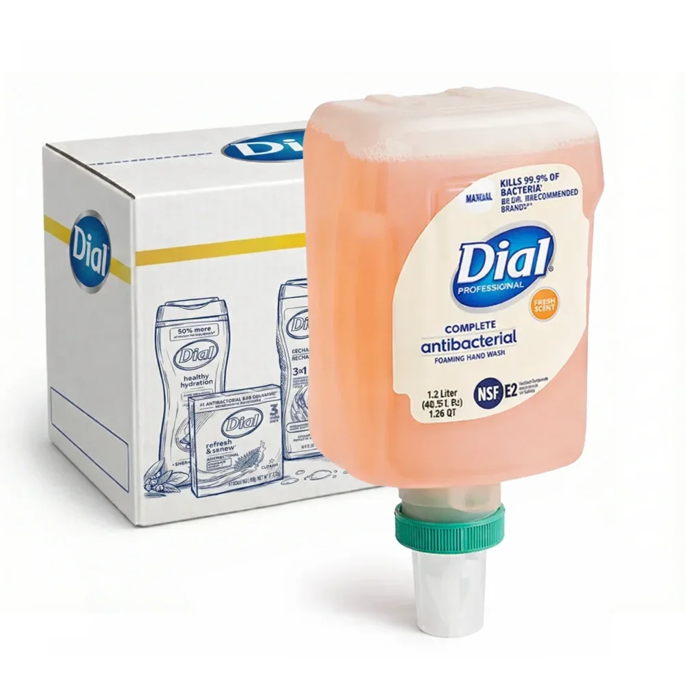 Dial 16670 1.2 Liter Antibacterial Foaming Hand Soap Refill, 3/Case