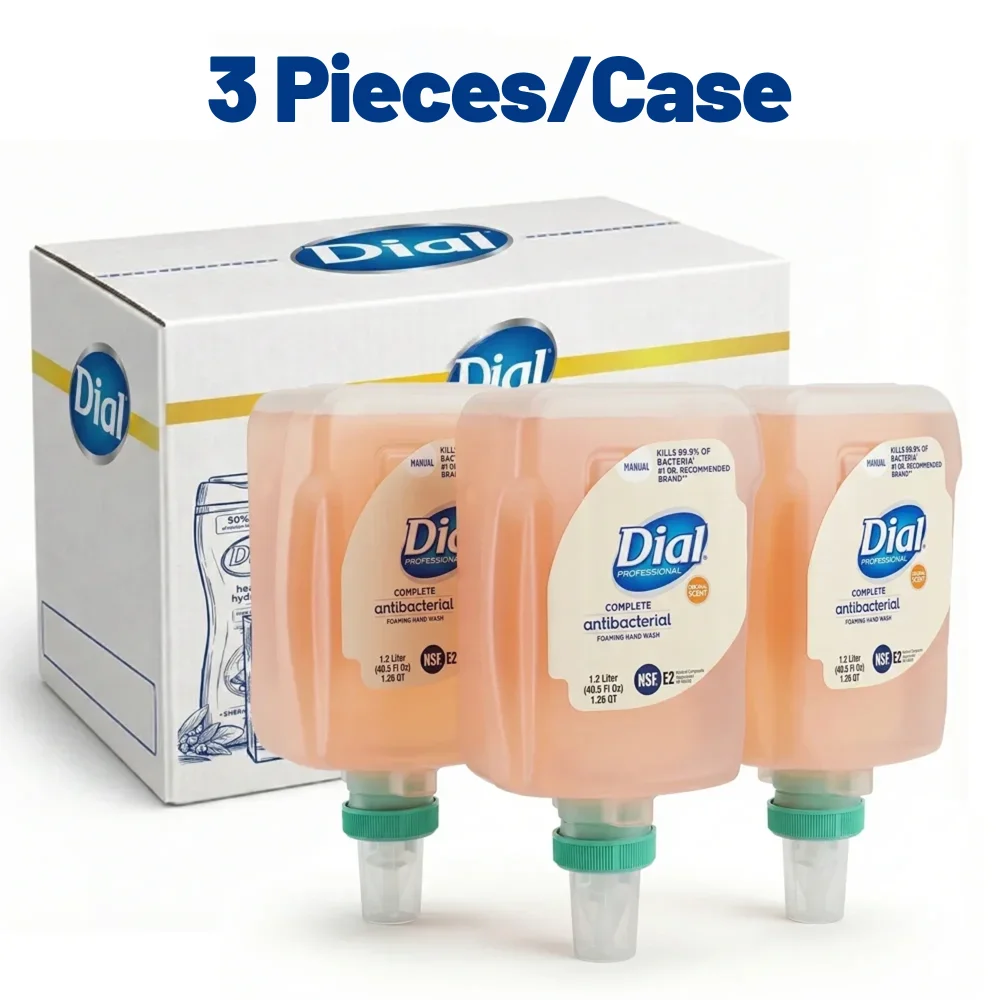 Dial 16670 1.2 Liter Antibacterial Foaming Hand Soap Refill, 3/Case