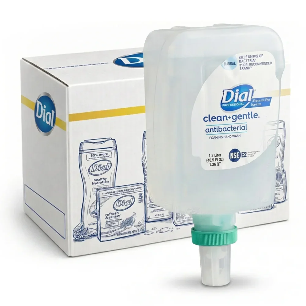 Dial Basic Fit X2 Manual 1.2 Liter Foaming Hand Soap Refill, 3/Case