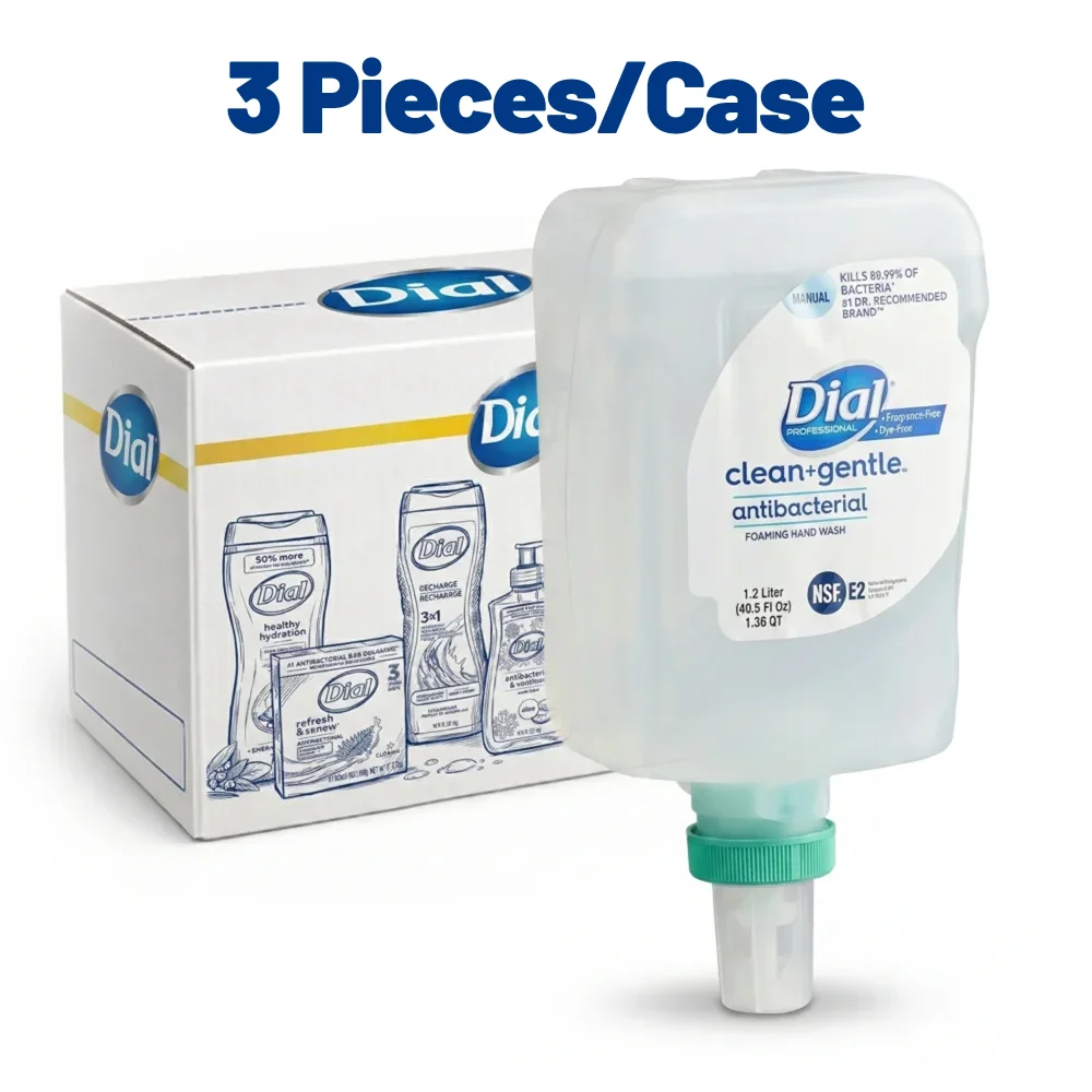 Dial Basic Fit X2 Manual 1.2 Liter Foaming Hand Soap Refill, 3/Case