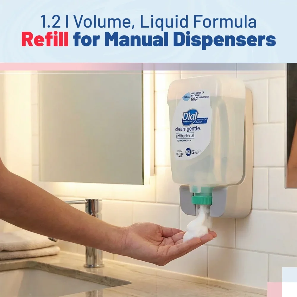 Dial Basic Fit X2 Manual 1.2 Liter Foaming Hand Soap Refill, 3/Case