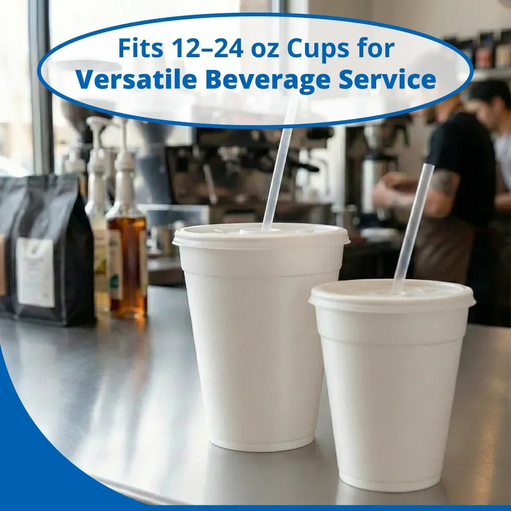 Dart 16SL Translucent Lid for 12 to 24 oz Cups with Straw Slot, 1000/Case