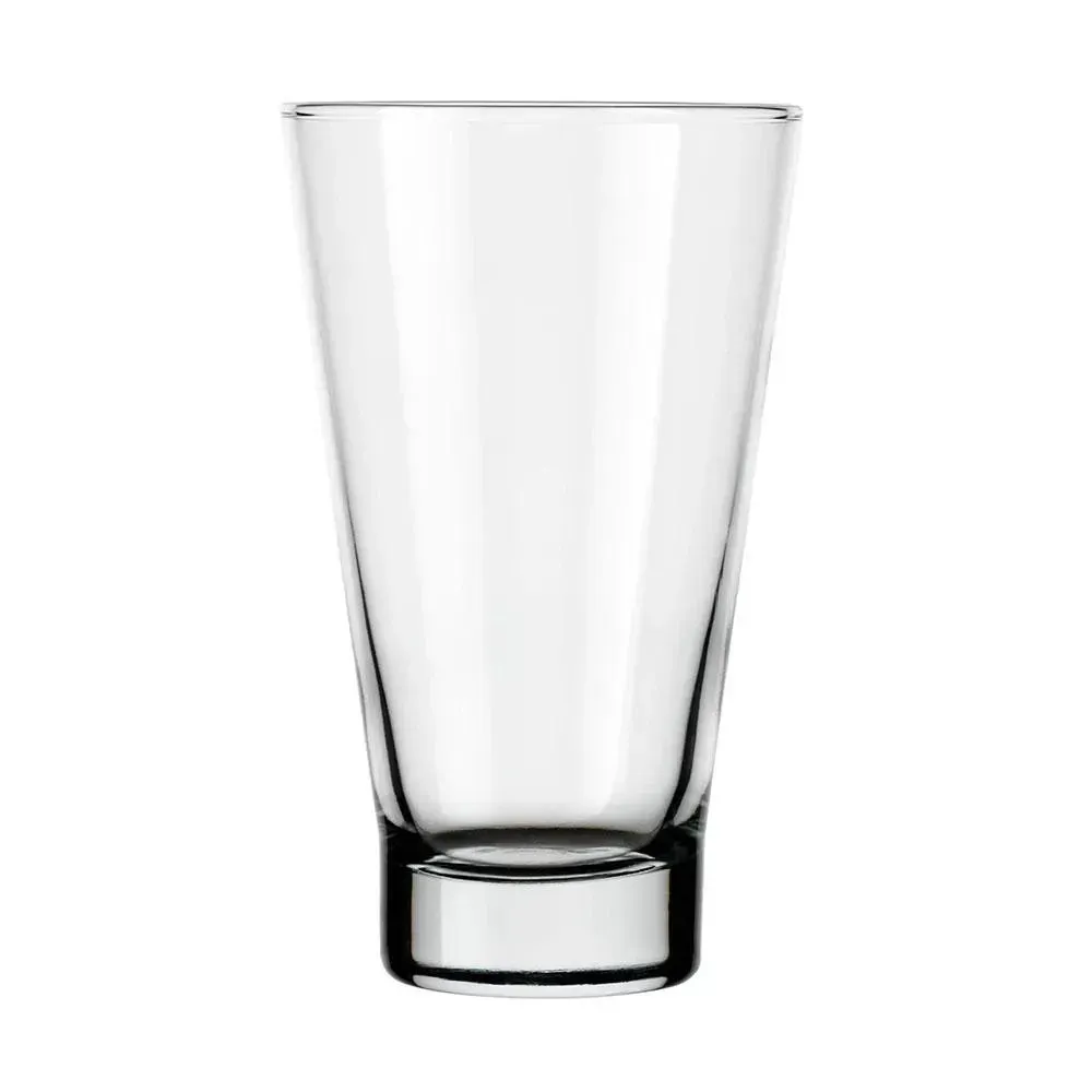 Traverse highball glass from Libbey with a clean silhouette and custom branding area, perfect for cocktails, juices, or upscale beverage service.