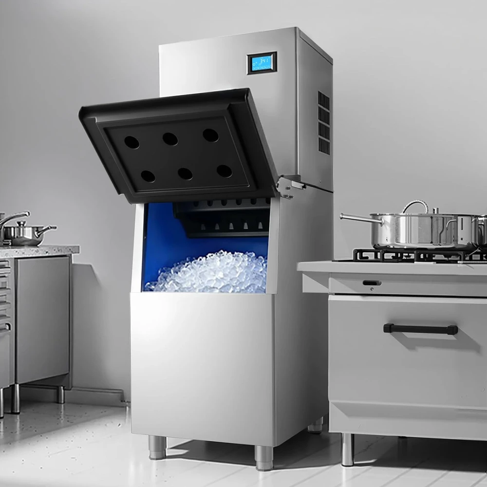 ChefPro Series 22" Commercial Ice Maker Machine With 250 lbs Bin, Air Cooled, Ice Cube, 360 lb/day