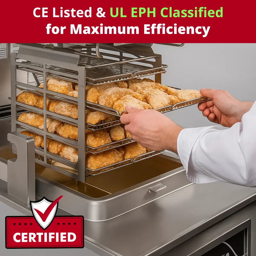 Henny Penny PXE100.09 24" Velocity Series 8-Head Electric Pressure Fryer, 75 lb Vat, 240V, 3 Phase