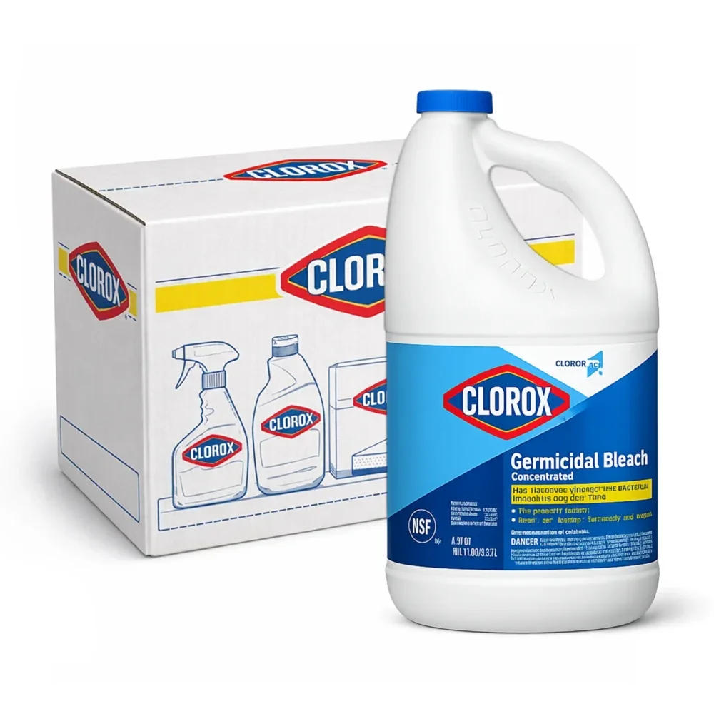 Clorox 121 oz. Concentrate Germicidal Liquid Bleach, 3/Case