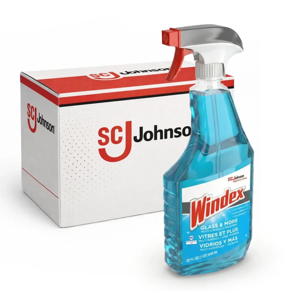 SC Johnson Windex 322338 32 oz Glass and Multi-Surface Spray Cleaner, 8/Case