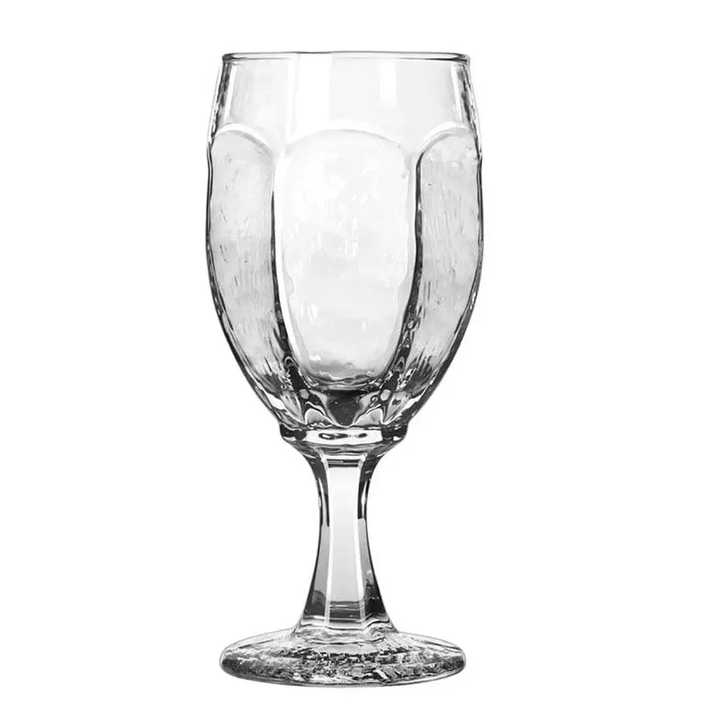 Chivalry wine glass by Libbey with vintage style, a thick base, and rustic charm, perfect for casual wine service or custom branding.