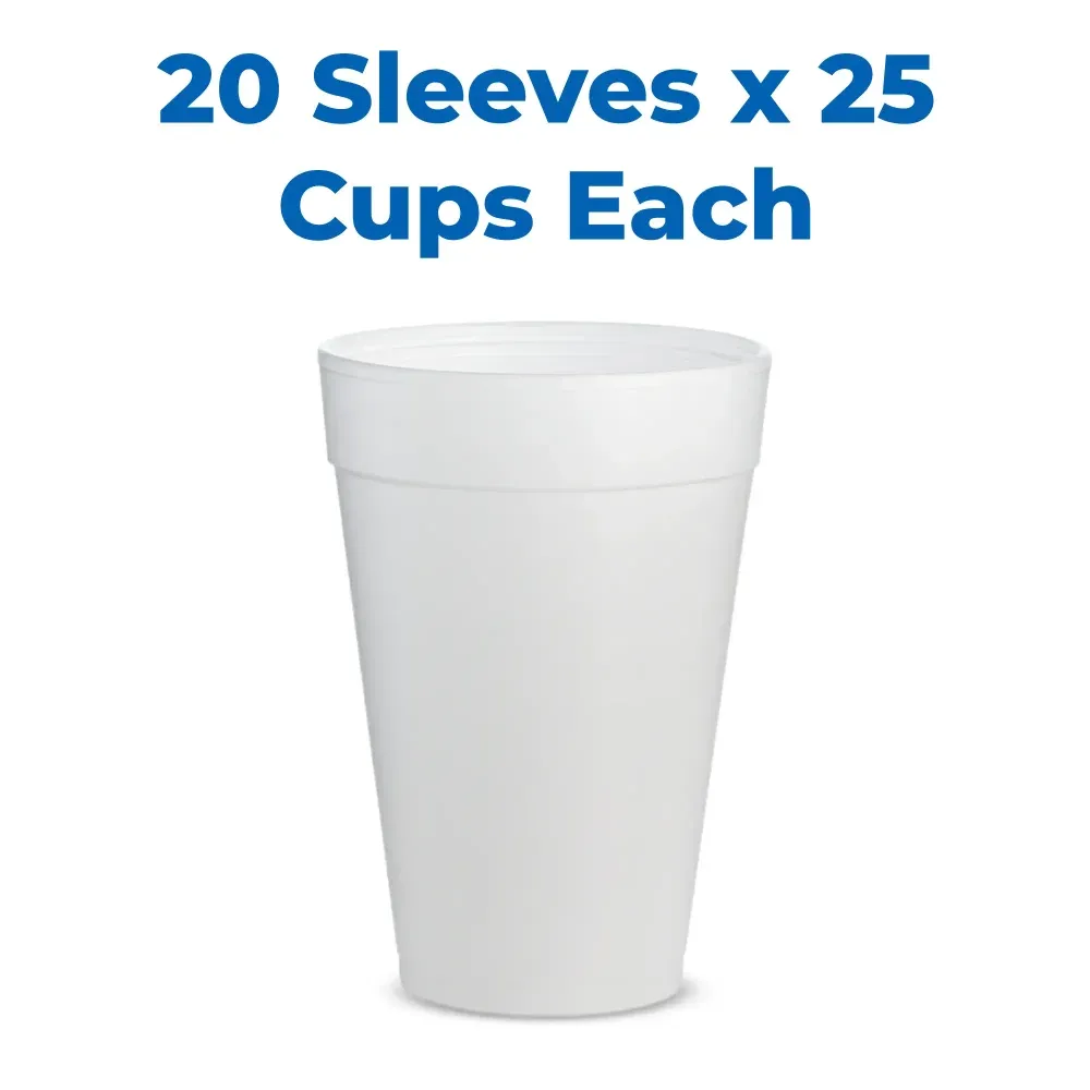 Dart 32TJ32 32 oz Foam Cup, White, 500/Case