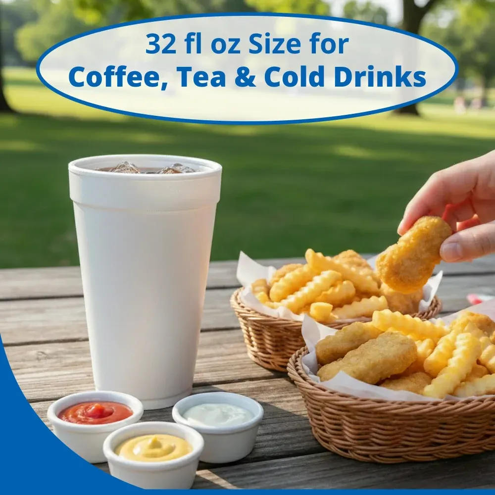 Dart 32TJ32 32 oz Foam Cup, White, 500/Case