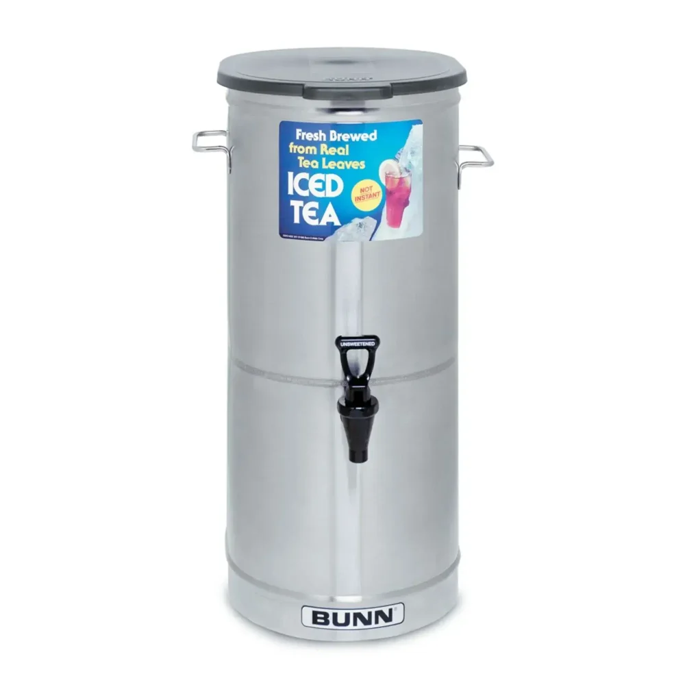 Bunn TDO-5 5 gal Oval Iced Tea and Coffee Dispenser with Handles, Solid Lid