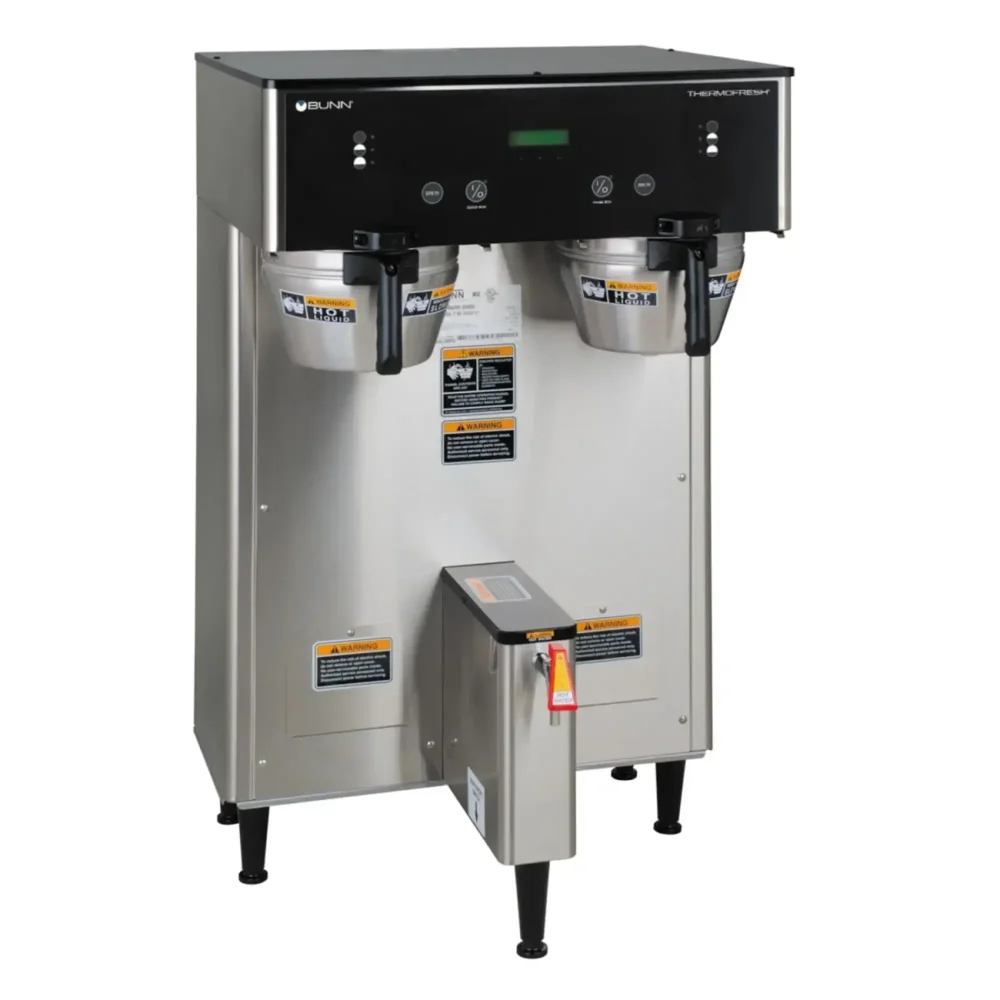 Bunn Dual TF DBC BrewWISE Dual Satellite Digital Coffee Brewer, Funnel Lock, 120/240V 1-Ph