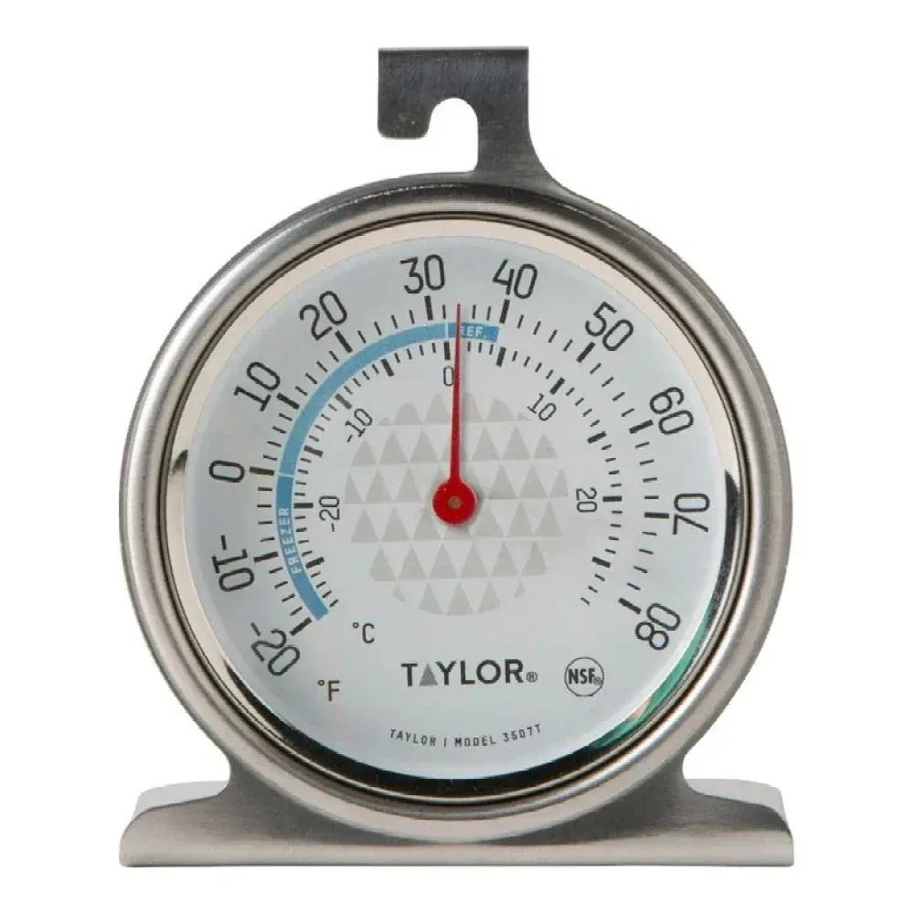 Taylor 3507FS 2.5 Dial Display Refrigerator / Freezer Thermometer, -20 to 80 F