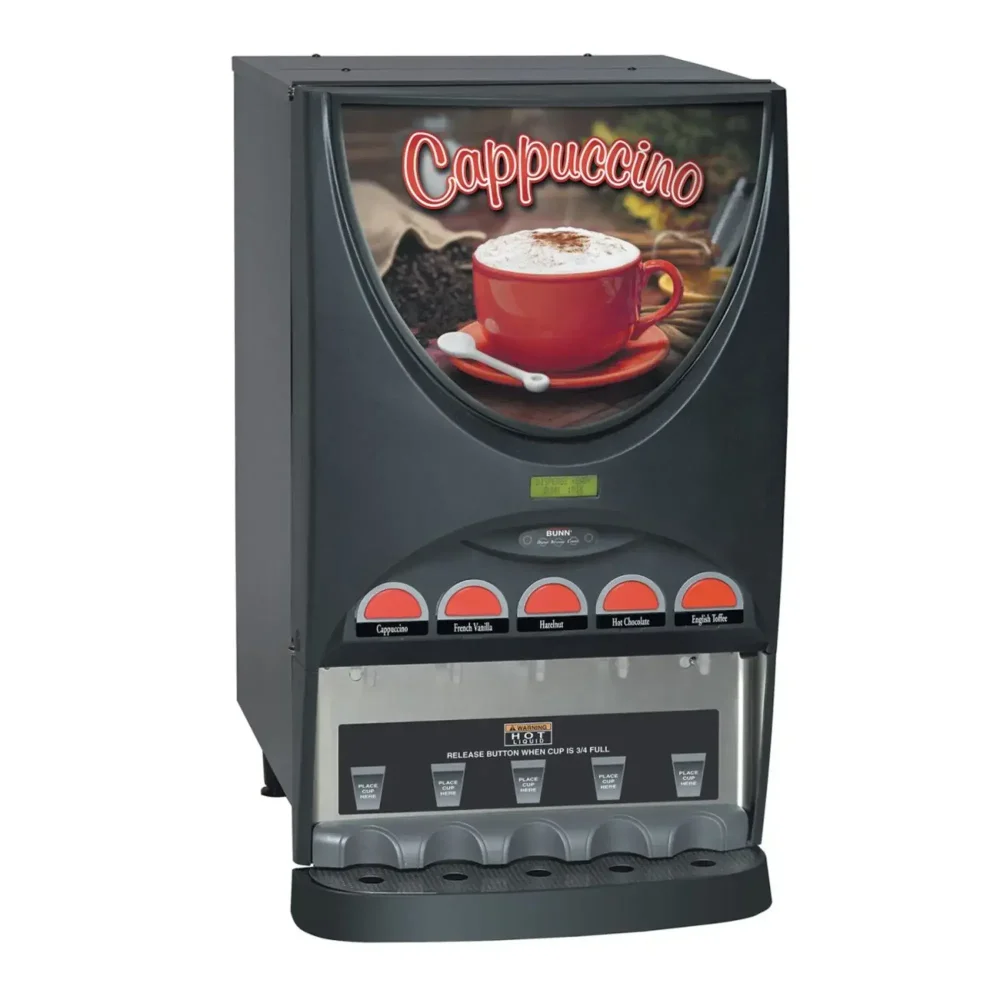 Bunn iMIX-5 Infusion Hot Drink Dispenser, 5 Hoppers, Black Finish