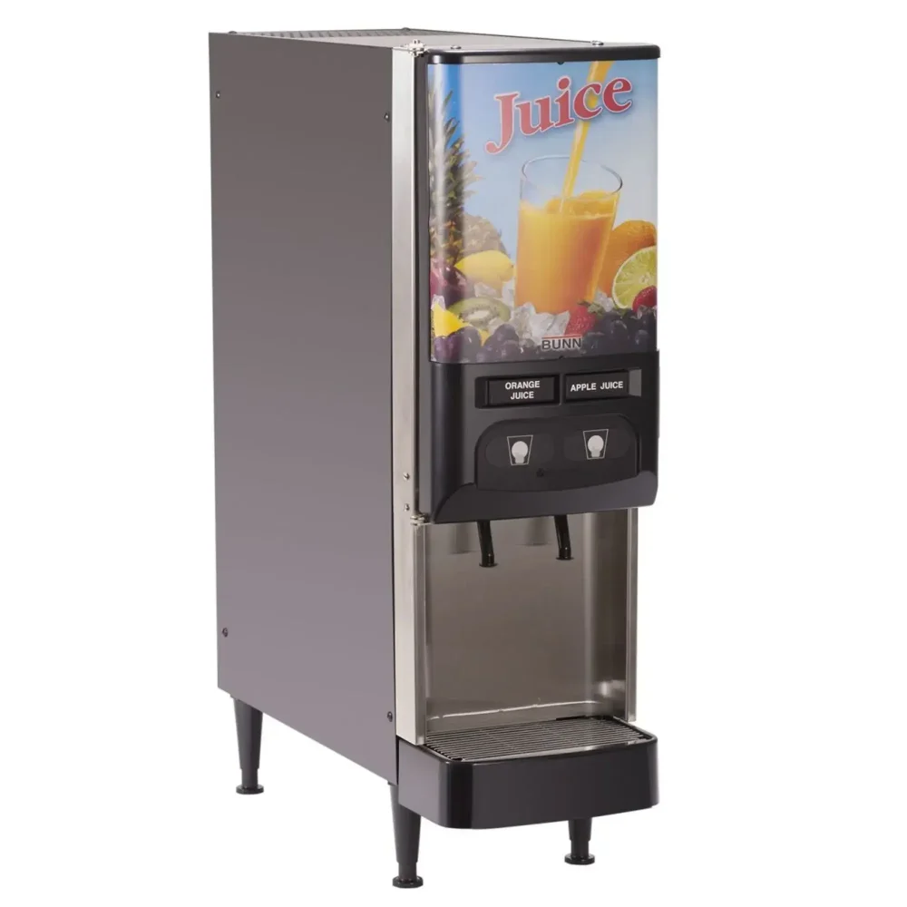 Bunn JDF-2S Double Refrigerated Juice Dispenser, 5 gal Bowls, Mixing, Unlit Graphic, 120V
