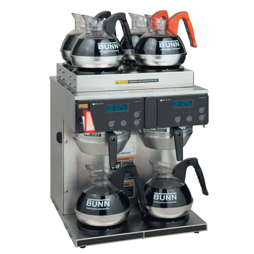 Bunn AXIOM 4/2 Twin Automatic Coffee Brewer, 4 Upper/2 Lower Warmers, 15 gal/hr, 120/208-240V