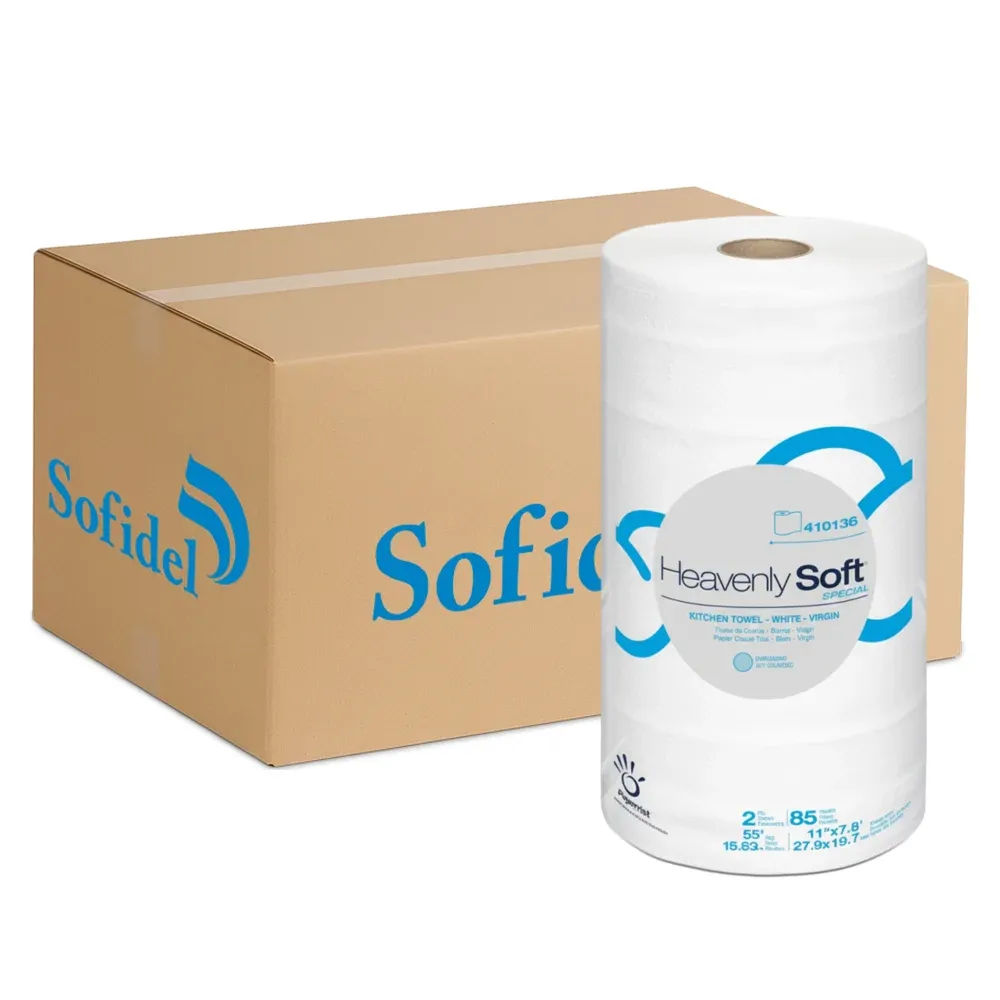 Sofidel Kitchen Paper Towel, 7.8 x 11 in, White, 2-Ply, 2550 Sheets/Case
