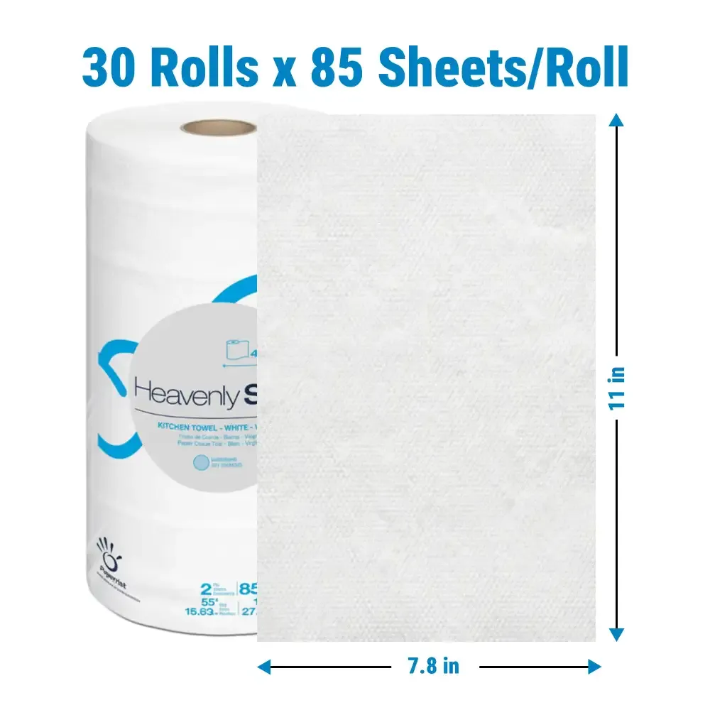 Sofidel Kitchen Paper Towel, 7.8 x 11 in, White, 2-Ply, 2550 Sheets/Case