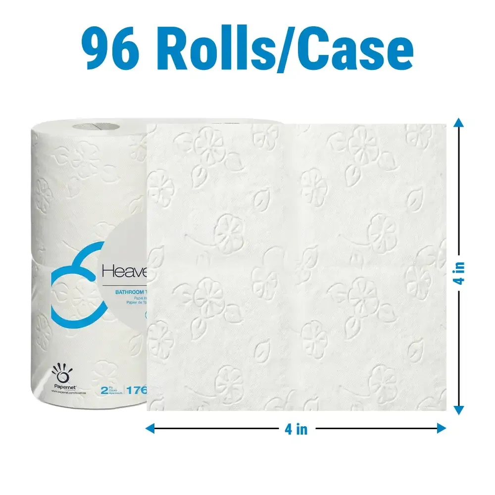 Sofidel Soft Bath Tissue Roll, 4 x 4 in, 2-Ply, 96 Rolls/Case