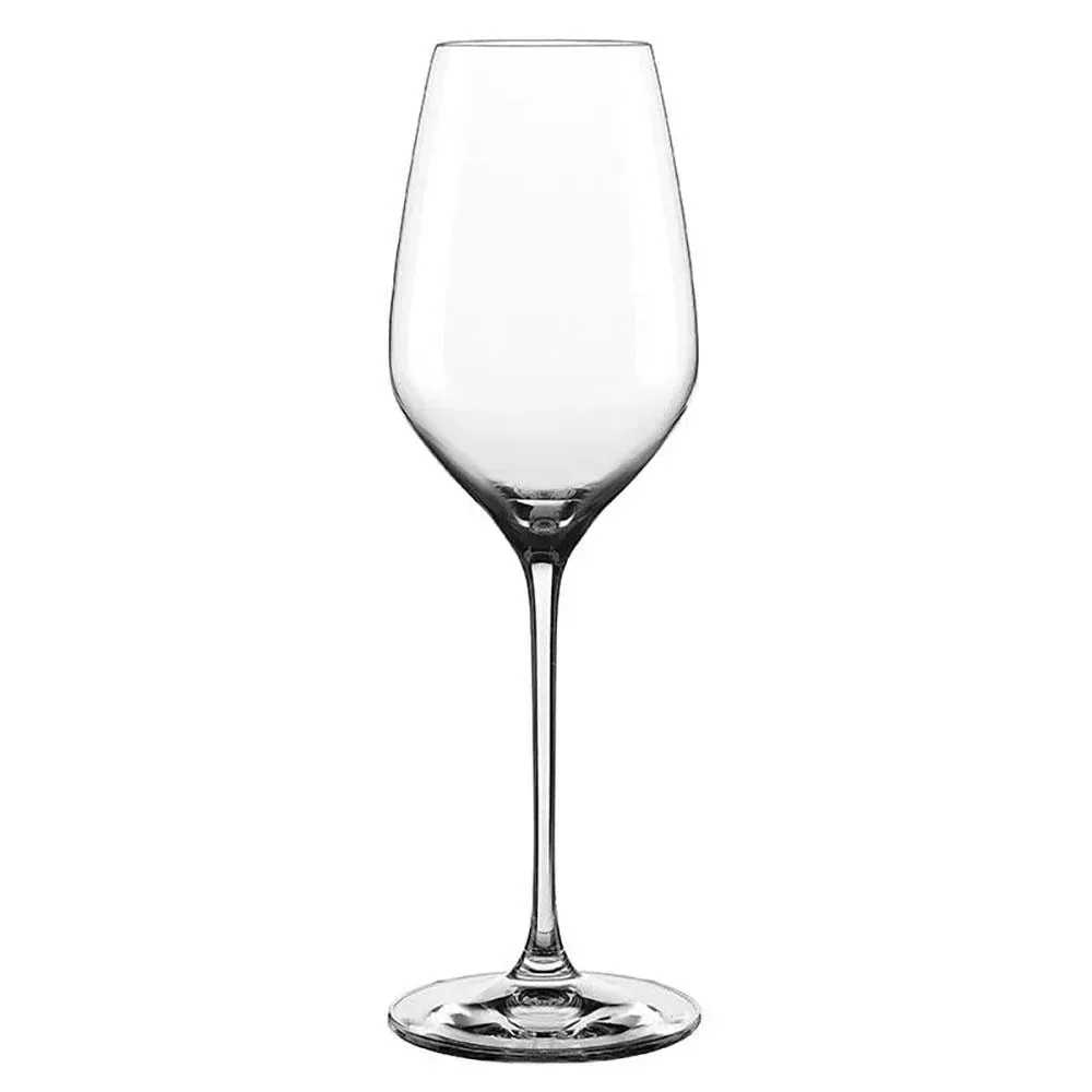 White wine glass by Libbey with a large bowl and refined stem, crafted for professional wine service and is conveniently dishwasher safe.
