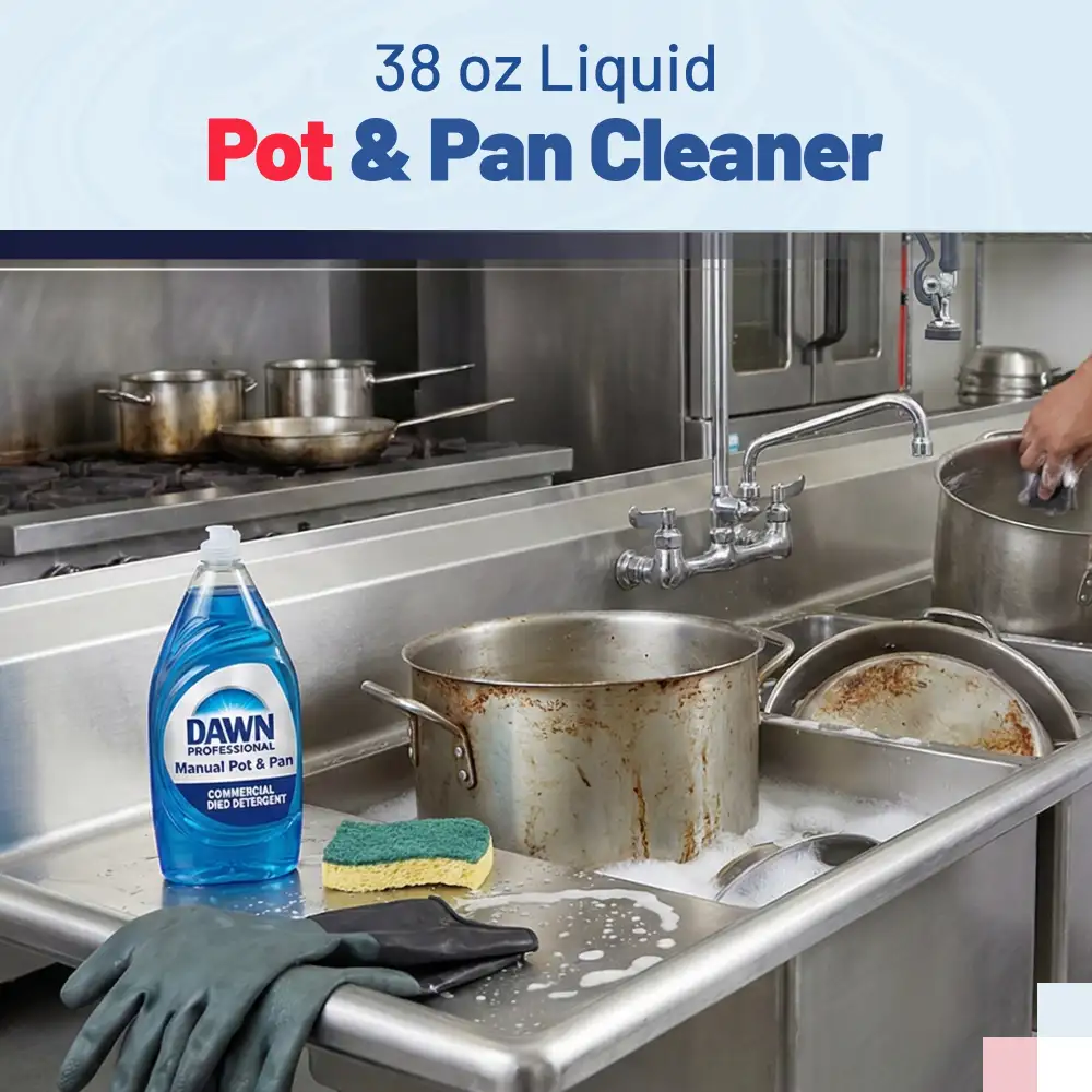 P&G Dawn 38 oz. Pot & Pan Cleaner, Original Scent, 8/Case