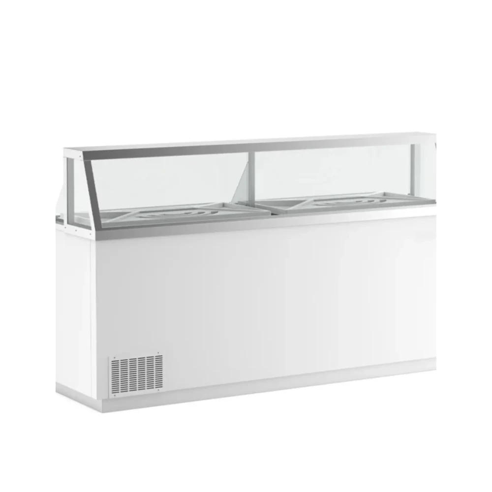 IceVault Series 89" Ice Cream Dipping Cabinet Freezer, 16 Tub Capacity