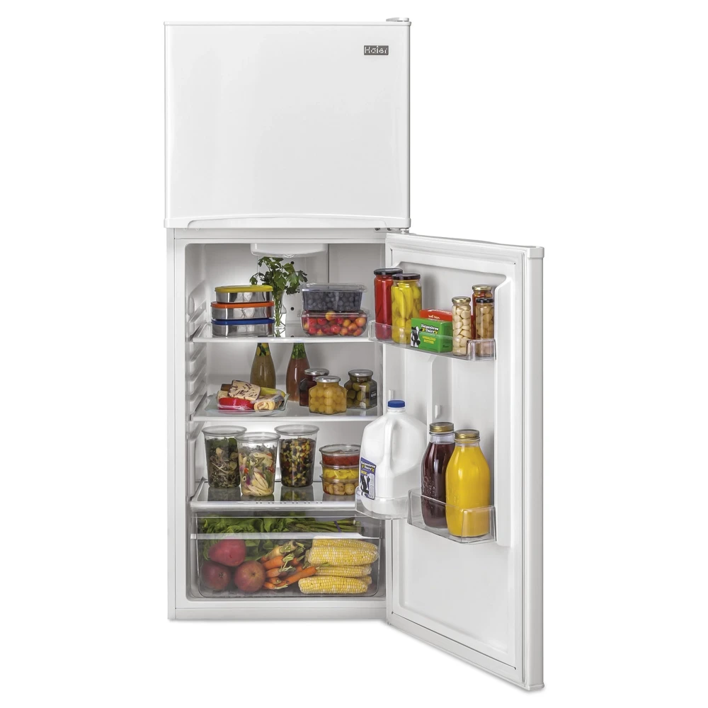 Haier HA10TG21SW 24" Top Freezer Refrigerator, 9.8 Cu. Ft., White