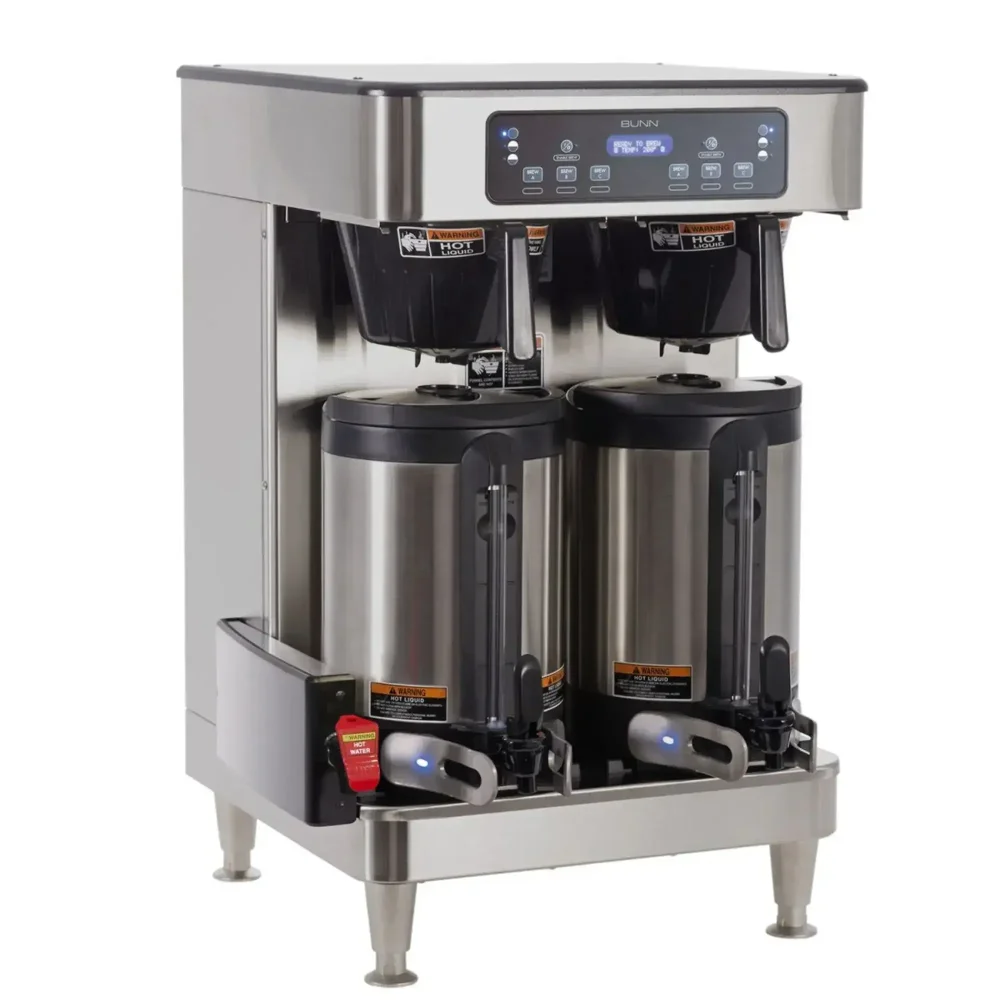 Bunn ICB Twin SH Automatic Coffee Brewer for Soft Heat Thermal Servers, Stainless, 120-240V