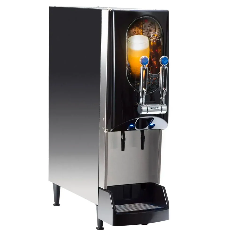 Bunn Nitron 2 gal Cold Draft All-Nitro Dispenser, 2 Nitro Taps, Removable Door Graphic, 120V