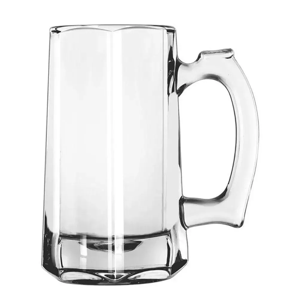 Round beer mug by Libbey with a classic design, perfect for versatile bar service in hotels, restaurants, or cafés with its durable build.