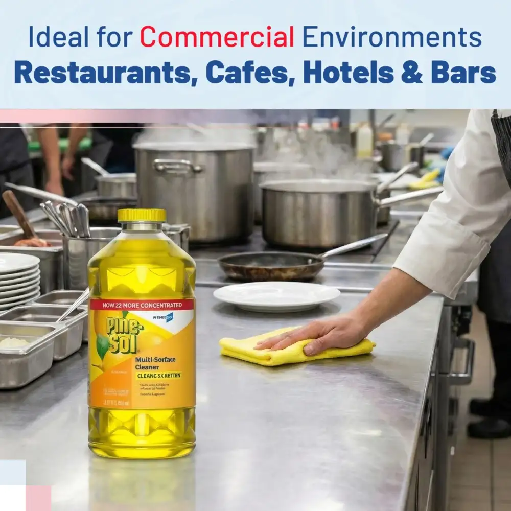 Clorox 80 fl oz. Pine-Sol Multi-Surface Cleaner, Lemon Fresh Scent, 3/Case