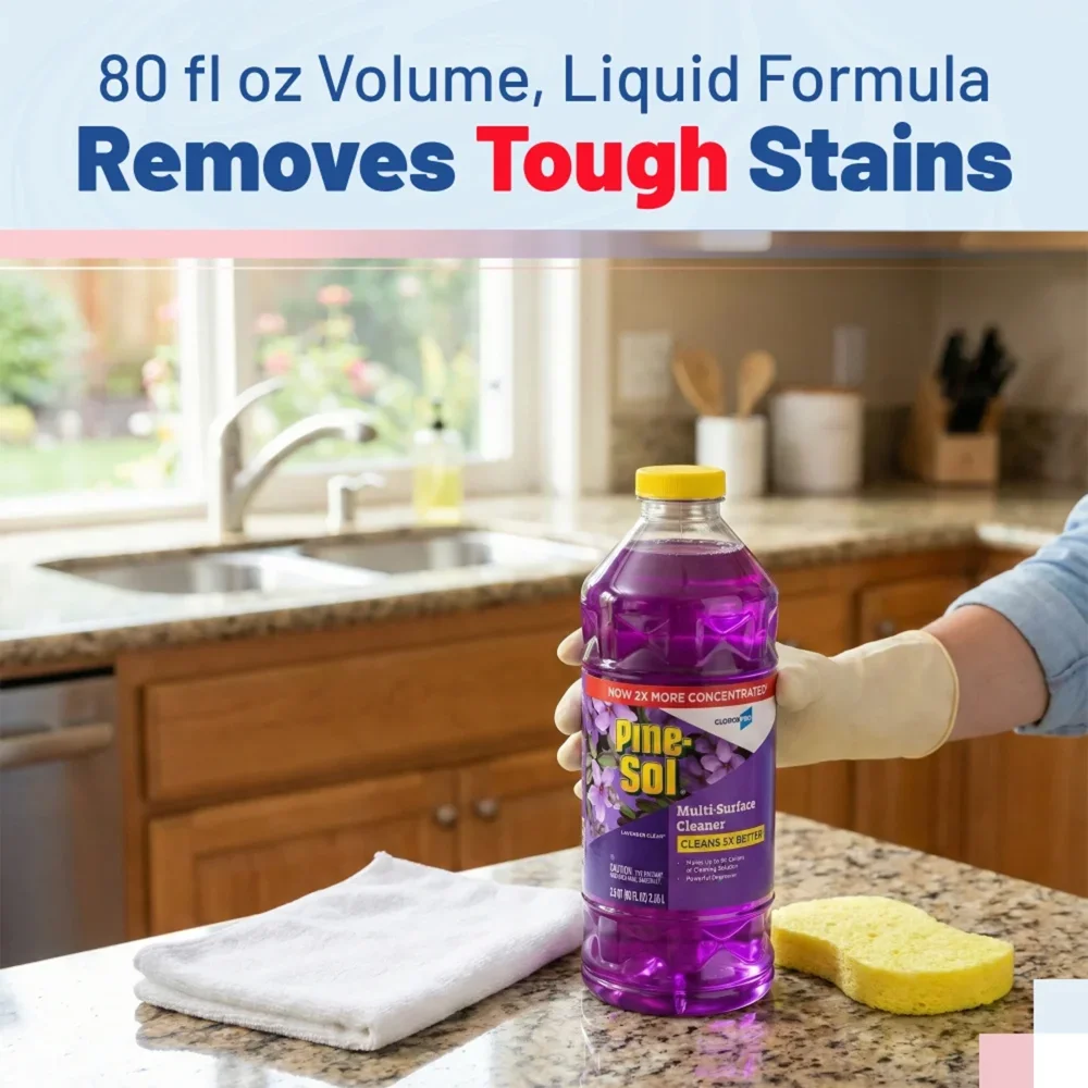 Clorox 80 fl oz Pine-Sol Multi-Surface Cleaner, Lavender Scent, 3/Case