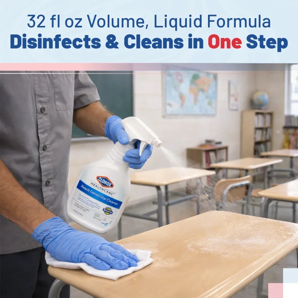 Clorox 32 oz. Bleach Germicidal Cleaner Spray Bottle, 6/Case