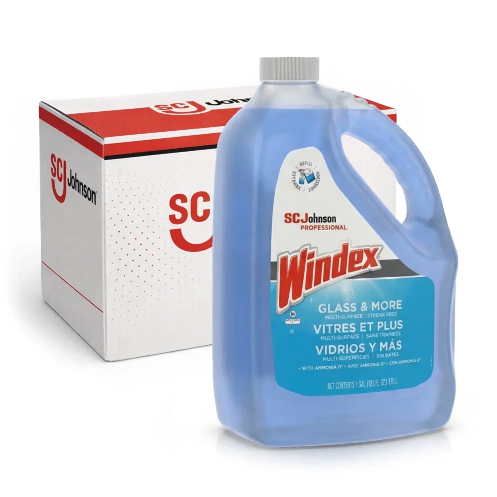 SC Johnson 128 oz. Windex Glass Cleaner with Ammonia-D, 4/Case