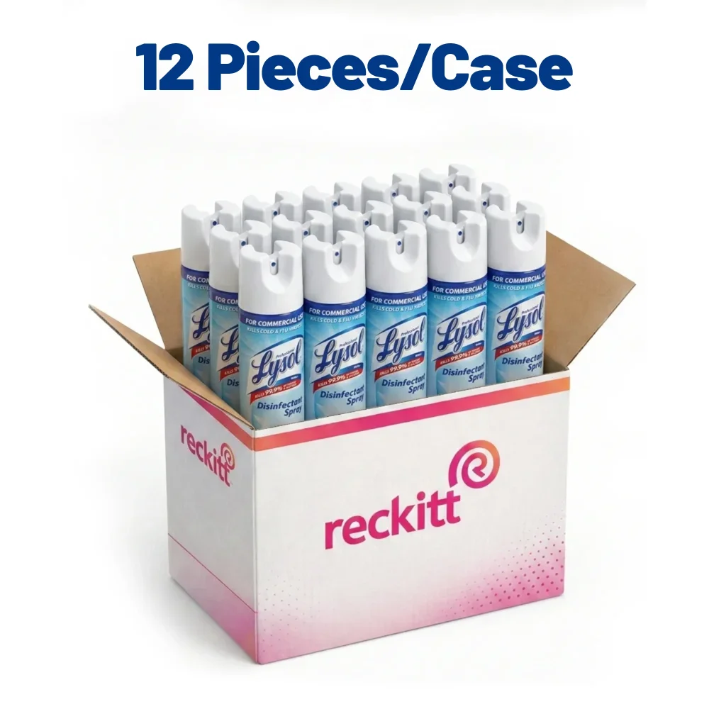 Reckitt Benckiser 74828 19 oz. Crisp Linen Scent Disinfectant Spray, 12/Case