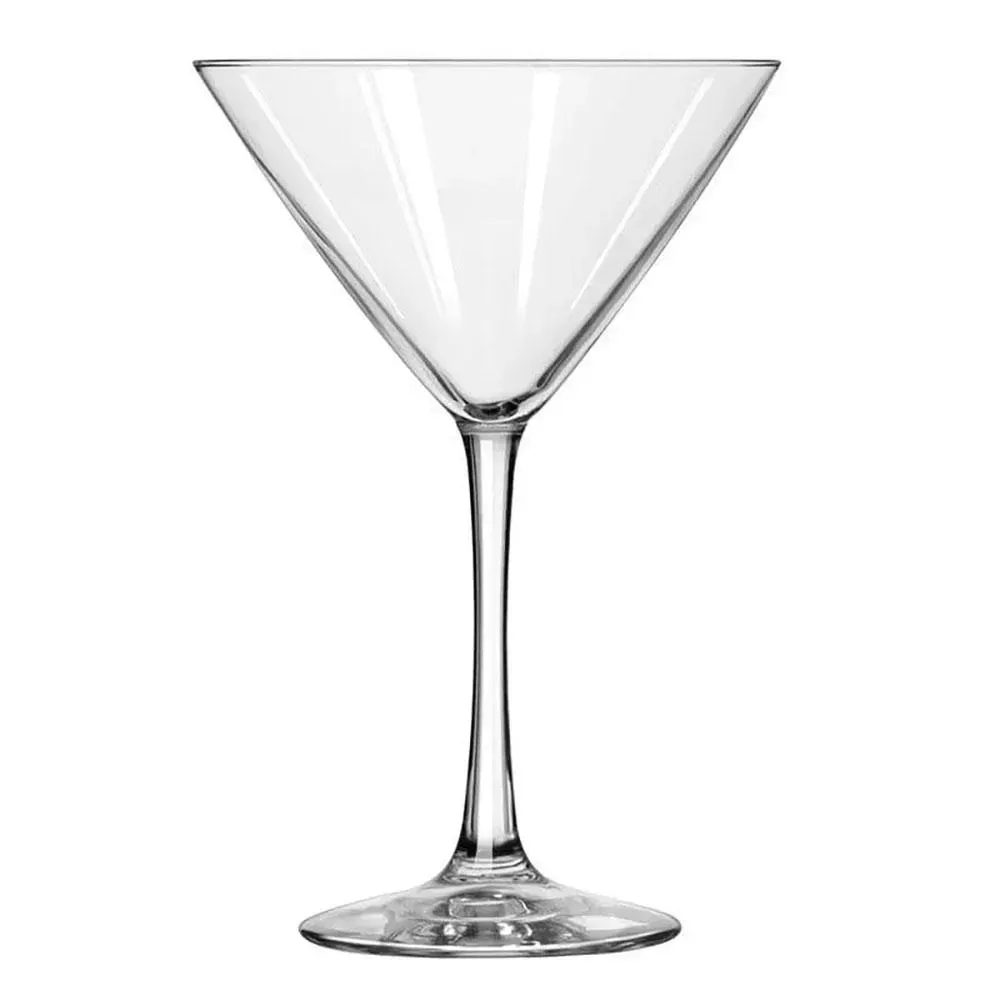 Round martini glass by Libbey with a stemmed base, ideal for polished cocktail presentation in upscale restaurant bars or stylish hotel lounges.