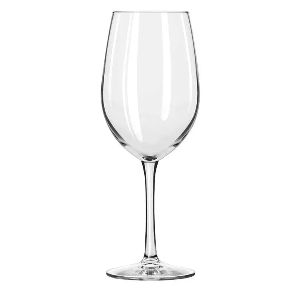White stemmed wine glass from Libbey, offering a clean, modern look ideal for stylish restaurant tables or contemporary hotel dining setups.