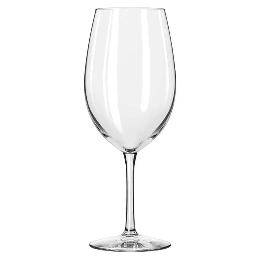 Classic round stemmed wine glass by Libbey, versatile for restaurant wine menus or hotel beverage service across red and white varietals.