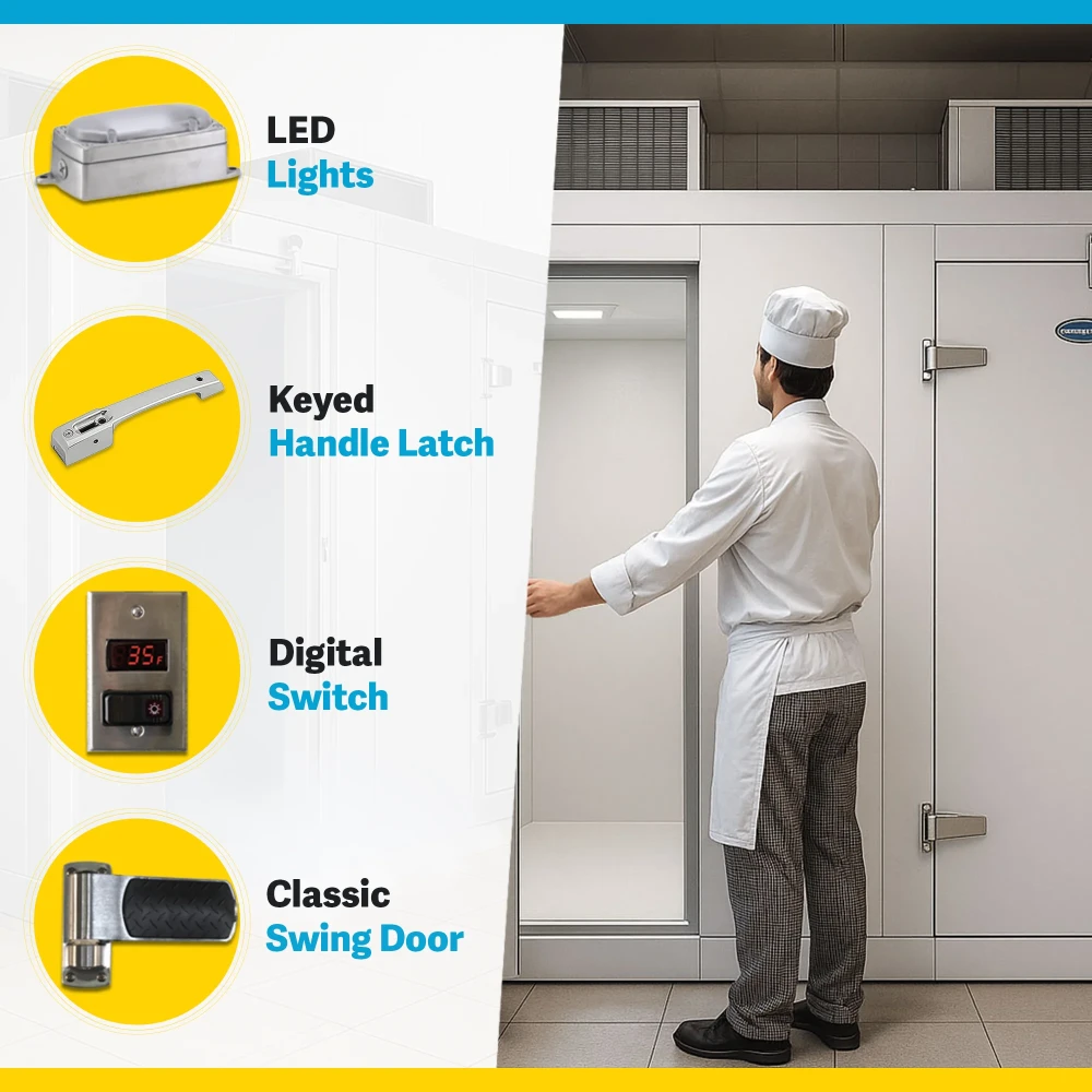 Amerikooler 10' x 20' Indoor Walk-In Cooler & Freezer Combo with Aluminum Floor & Top Mounted Refrigeration