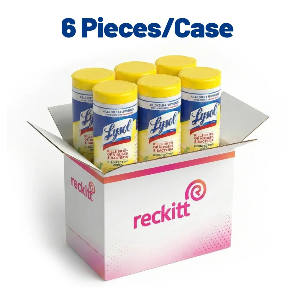 Reckitt Benckiser 80 Count Lemon & Lime Blossom Disinfecting Wipes, 6/Case