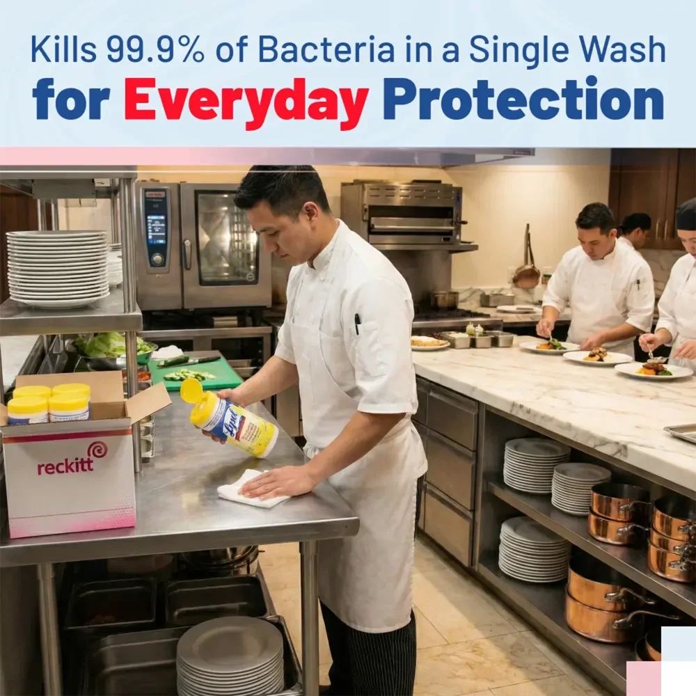 Reckitt Benckiser 80 Count Lemon & Lime Blossom Disinfecting Wipes, 6/Case