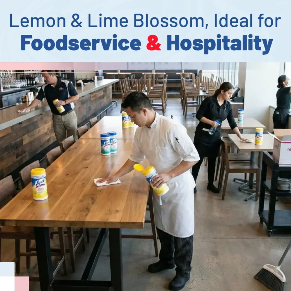 Reckitt Benckiser 80 Count Lemon & Lime Blossom Disinfecting Wipes, 6/Case