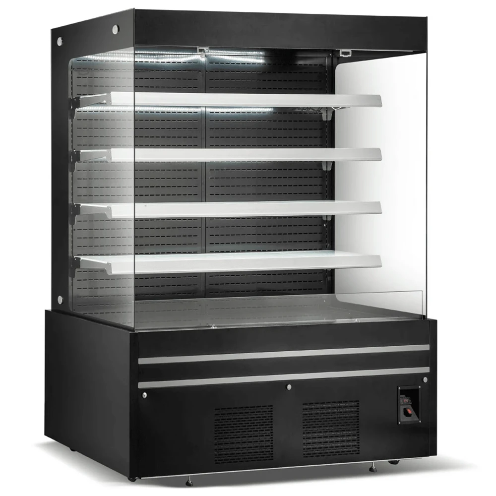ProKitchen Series 72" Grab and Go Open Air Merchandiser, Black, 220V, 1 Year Warranty