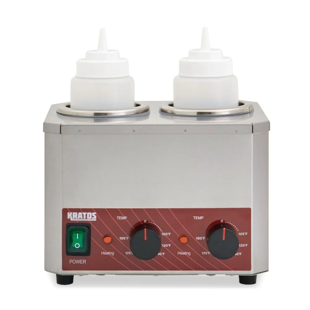 Kratos 80487 11" Double Sauce / Topping Bottle Warmer, Countertop, 32 oz per Bottle, 2 Squeeze Bottles, 120V, 400W