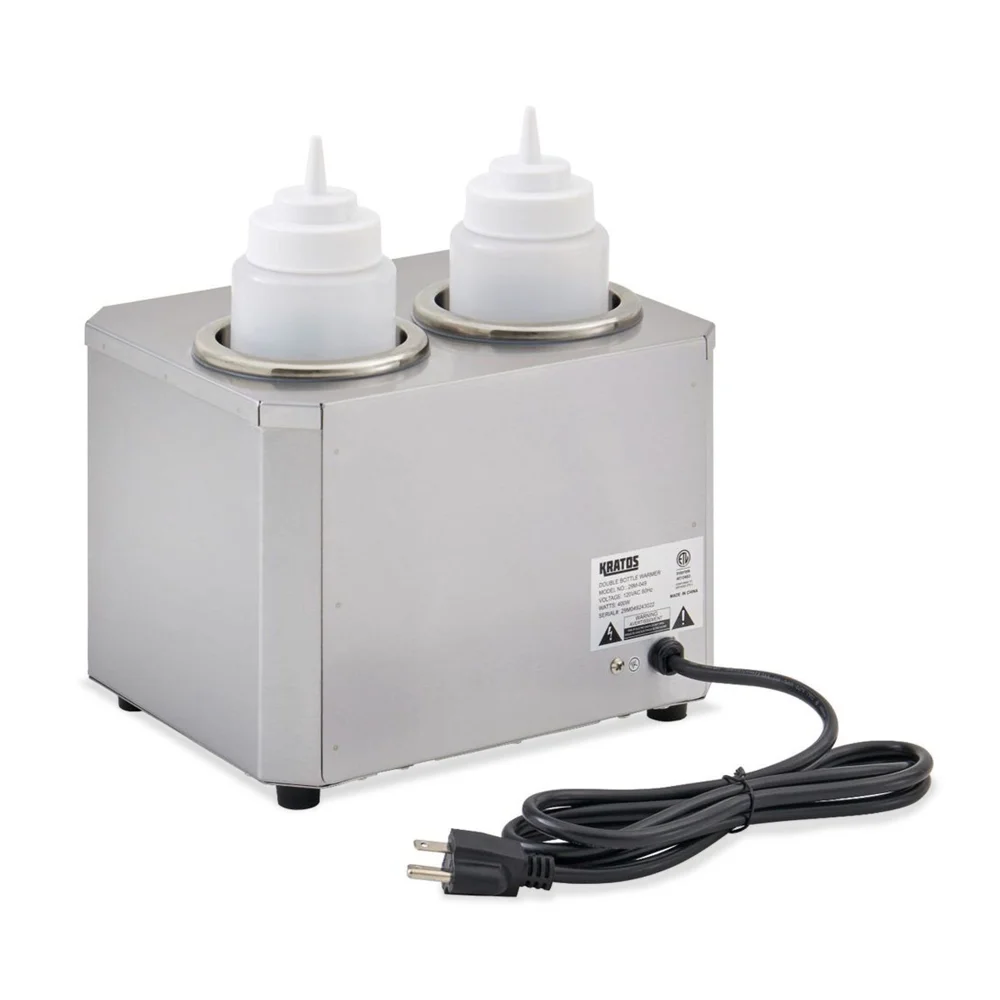 Kratos 80487 11" Double Sauce / Topping Bottle Warmer, Countertop, 32 oz per Bottle, 2 Squeeze Bottles, 120V, 400W