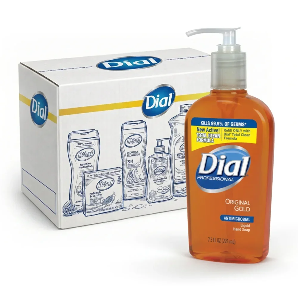 Dial 7.5 oz. Gold Liquid Hand Soap, Antibacterial, 12/Case